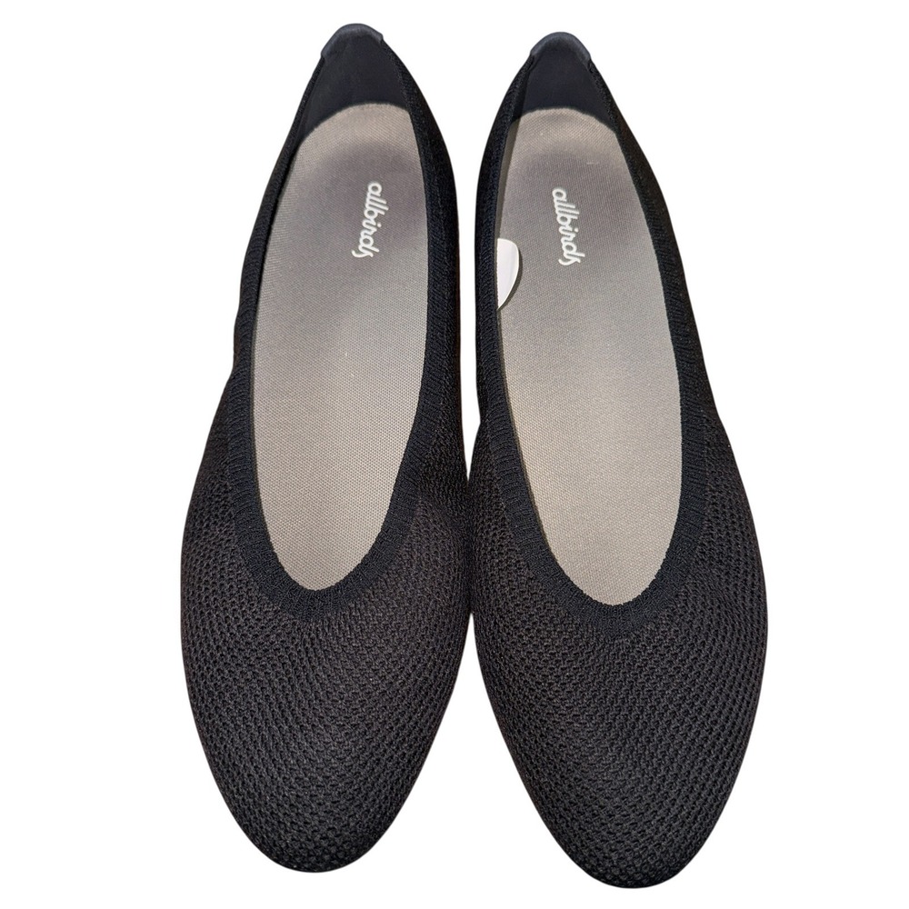 NEW Allbirds Tree Breezers Women 9.5 Ballet Flats Black Sustainable Eucalyptus